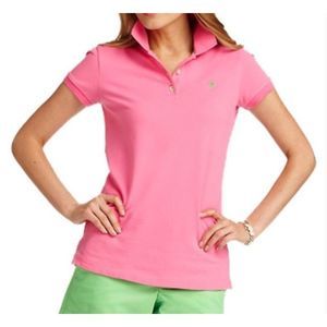 Lilly Pulitzer Pink Resort Fit Polo Shirt-Size XS